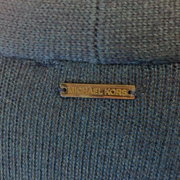 💙”Michael Kors” NWT Blue Cardigan w/ Stripes & Pockets Size S🩵 - Picture 8 of 12